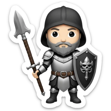 Enano dnd estilo blanco y negro dibujo sticker