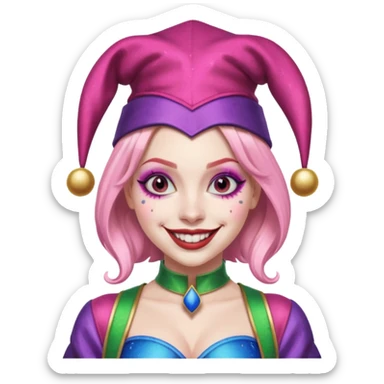 Glitter pink Harley Quinn sticker