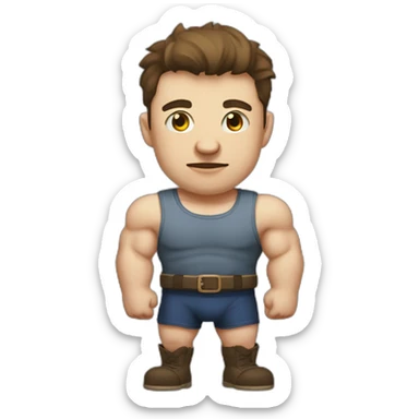 Strongman zdvih dřevěné klady sticker