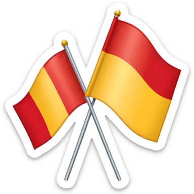 a flag that is half the polish flag and half the macedonian flag sticker