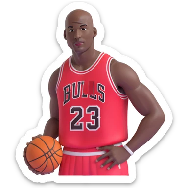 Michael Jordan Chicago Bulls basketball player upper body sticker