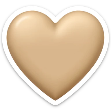 coração bege sticker