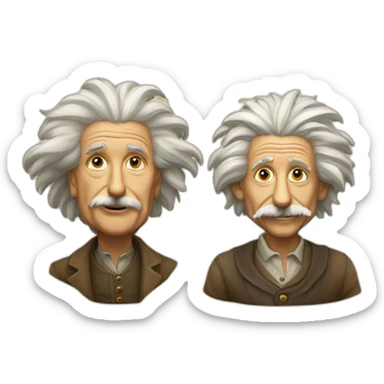 Einstein and DaVinci sticker
