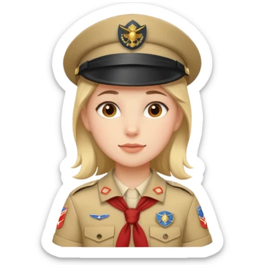 scout girl very unique  sticker