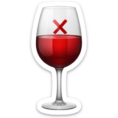 I want an emoji that describes that no drinks allowed but with a glass of wine but not allowed sticker