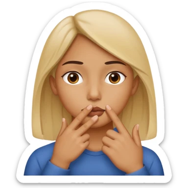 Emoji de humano mandando a callar sticker