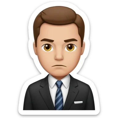 a salesman without a smile sticker