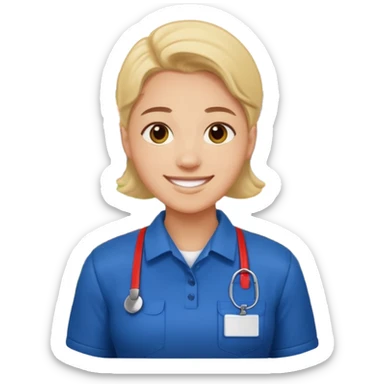 supermarket employee at a cash register, full body sticker