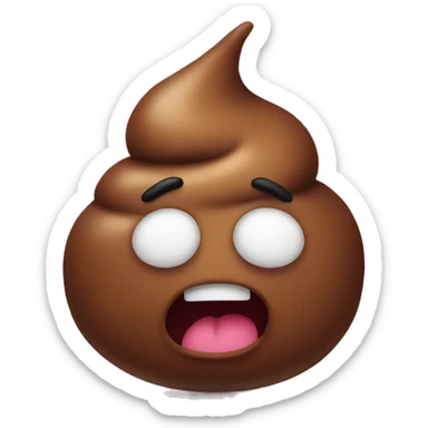 poop emoji  in love sticker