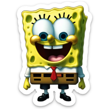 SpongeBob-SquarePants,bathed-in-shadows,-fov-90-degrees,-short-lighting,-l-usm,-cold-colors,-gilded-technique,-extremely-hyper-aesthetic,-absurdres sticker