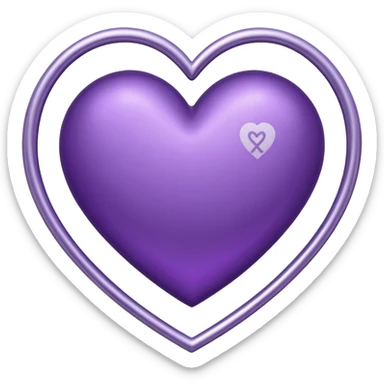 Purple Heart top right side ahh infinite symbol sticker