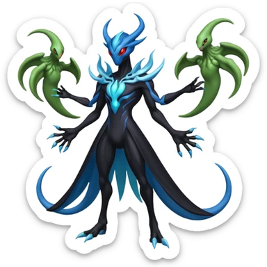 Darkrai-Venom-Cresselia-Zygarde-Electrike-Fakémon-fusion, full body sticker