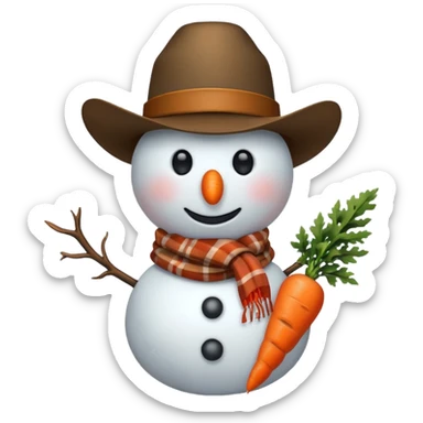 western snowman  sticker