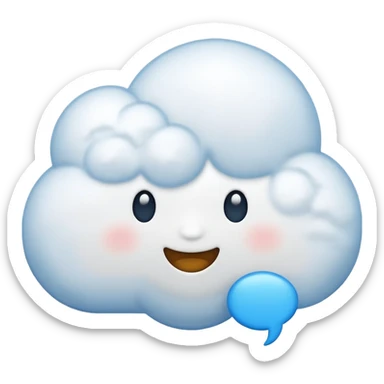 Cloud and bubble chat emoji combined ☁️💬 sticker