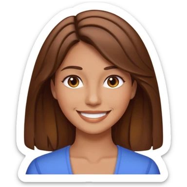 can you draw an emoji of a woman with hair parted down the middle sticker