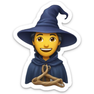 Une sorcière qui lave ses dents sticker