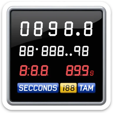 un panneau des jeaux olympic qui affiche le temps des coureurs affichant 9.58s  sticker