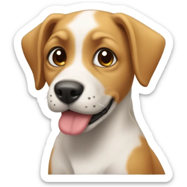 Perrito dándote besito sticker