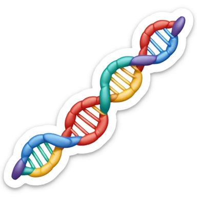 Single RNA strand (mRNA) modeled like a museum display: one strand only, gently twisting half-helix; glossy polymer appearance; ribose–phosphate backbone as a continuous ribbon; bases A U C G as colored plaques facing inward;  sticker