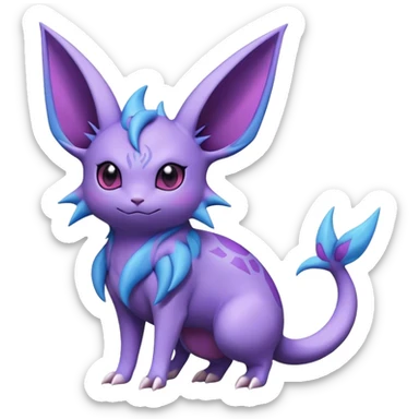 Noibat-Nidorino-Espeon-hybrid, full body sticker