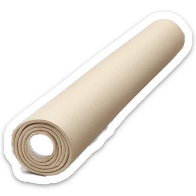 beige half rolled out yoga mat sticker
