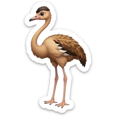 High resolution of   realistic full body ostrich without distorted , no extra hybrid sticker