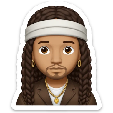 Bizzy Bone with dark brown hair sticker