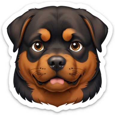 A full grown Rottweiler sticker