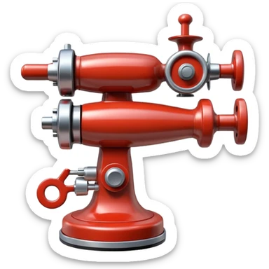 sausage-processing droid. retro-futuristic style. top is a circular industrial meat grinder with rotating gears and blades. Two robotic arms feed material into grinder. Sausage links extrude from the rear like  factory. The body is metallic, compact, and floats above the ground.no legs. Dark humor sticker