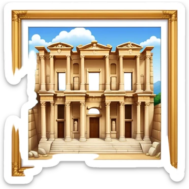 Cinematic Realistic The Library of Celsus Emoji sticker