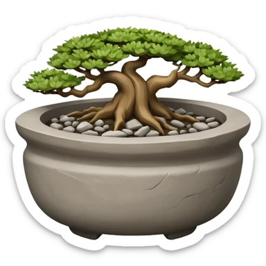 Shohin  Flintstone’s bonsai pot sticker