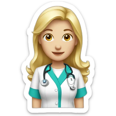 Nurse blond sticker