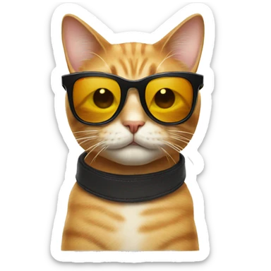 cat wit sunglasses sticker