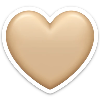 Coração bege sticker