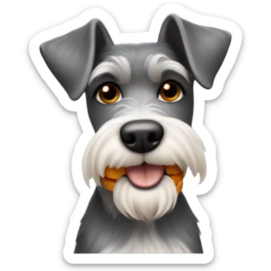 schnauzer with a sweet potato pie sticker