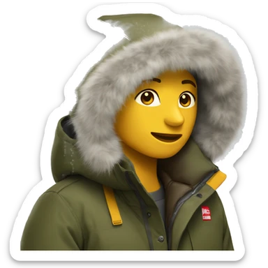 northface parka sticker