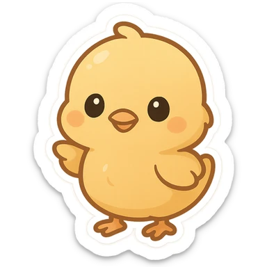 Baby chick sticker