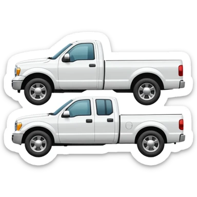 SINGLE WHITE PICKUP TRUCK SIDE VIEW "EllisDon"  sticker