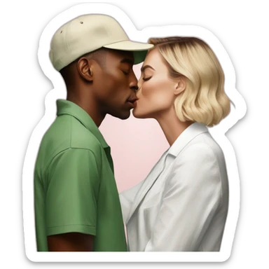 Margot Robbie kissing tyler the creator sticker