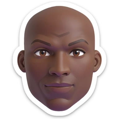 Michael Jordan basketball player with clear detailed face, upper body portrait sticker