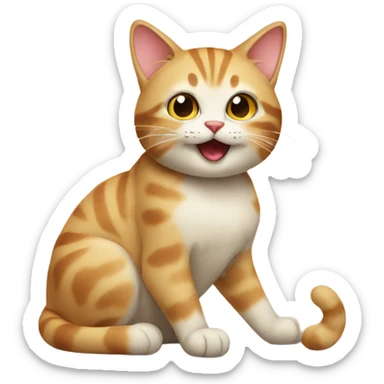 Cat with fun sticker