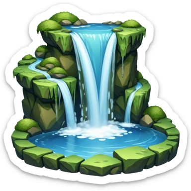 A waterfall cascading into a clear blue pool.



















































 sticker