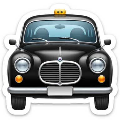 Crée-moi une voiture noire, berline, très classe sticker