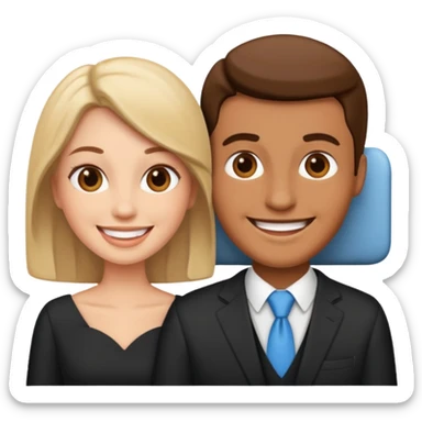 Married couple male and female sticker