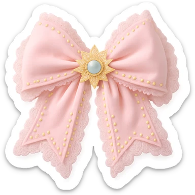 Make the gothic bow and accessories pastel colored, keep lace and velvet details, photorealistic style, keep background transparent. sticker