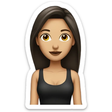 brunette nightclub girl sticker