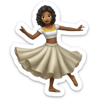 colombian girl dancing sticker