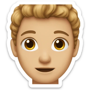 caucasian, hazel hairs, brown eyes sticker