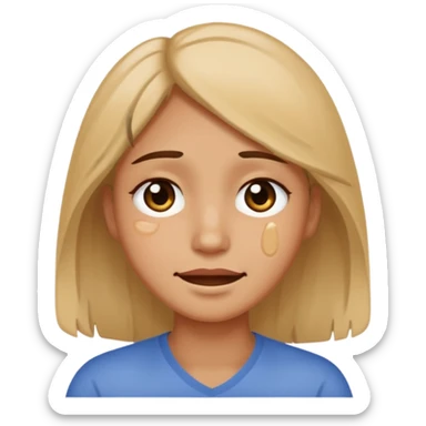 sad emoji with bruise under eye
no i would like skmilar to smiling face holding up tears sticker