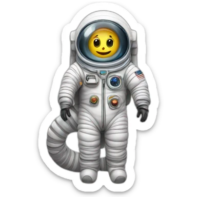 a worm in a spacesuit  sticker